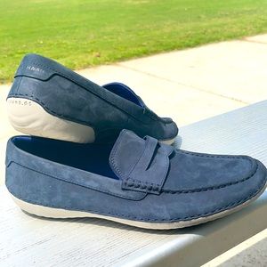 Sz.10 US COLE HANN BLUE/GREY suede Loafer